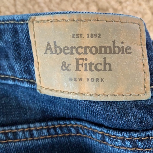 Abercrombie & Fitch Ripped Straight Leg Denim Jeans Size 8R W29 L33 - Picture 4 of 4